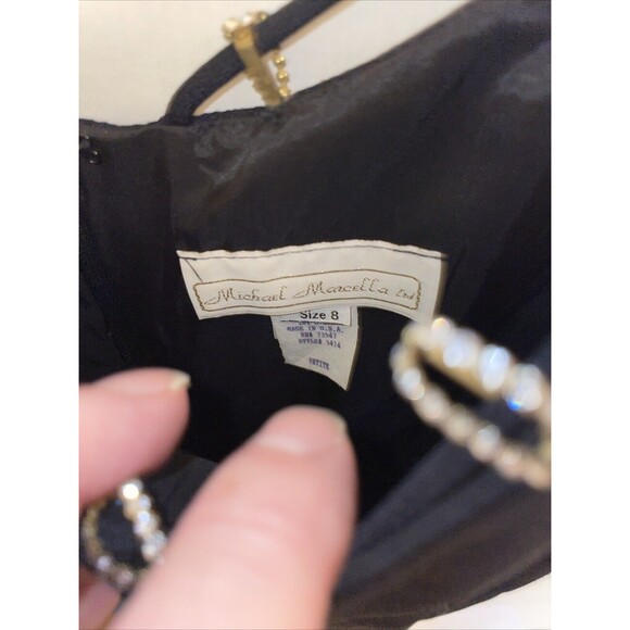 Michael Marcella Ltd. Women’s Embellished Dress Size 8 Black Business Formal - Picture 2 of 12